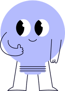 A thoughtful Loomi character